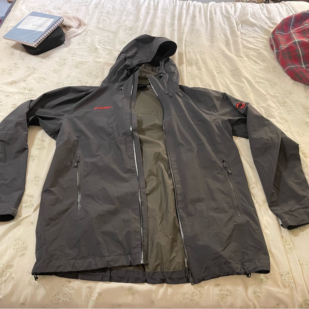 Mammut Dark Gray Raincoat with Hood
